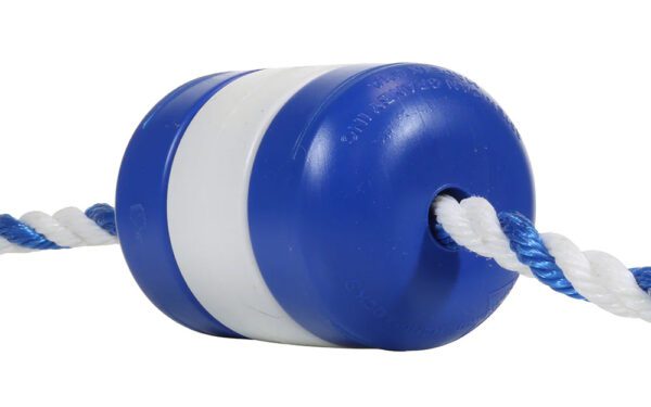 Handi-Lock Pool Rope Floats 5 in x 9 in Blue/White/Blue for 3/4 inch Rope