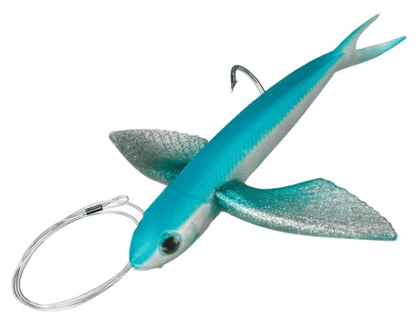 A Yummee fly'n fish, a teasing fishing lure with a hook attached to it.