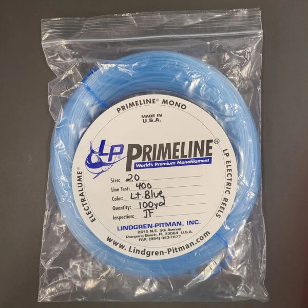 A package of Prime Line Leader monofilaments in a plastic bag.