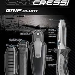 Cressi Blunt Grip Knife for Spearfishing and Diving