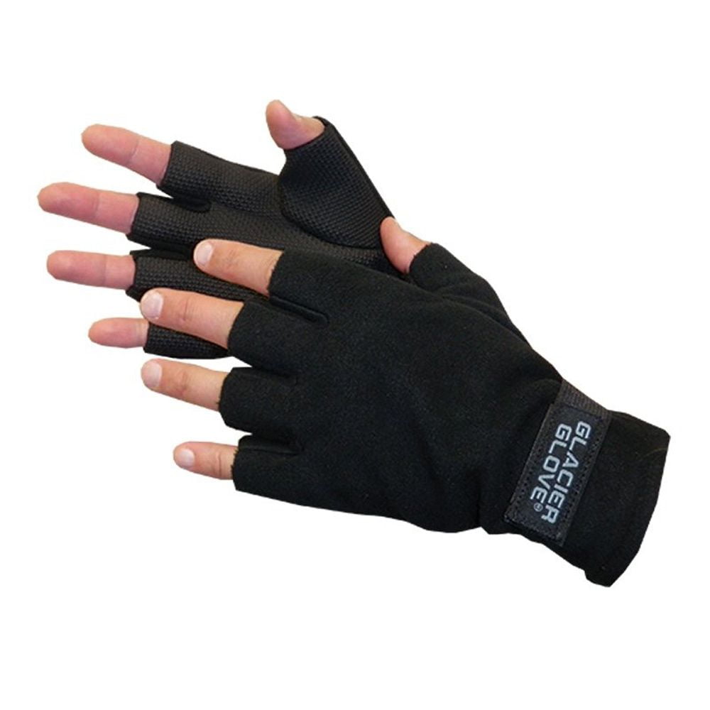 Glacier Glove Stripping & Fish Fighting Fingerless Gloves – Gray, Neoprene, UV Protection