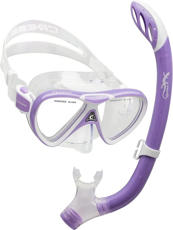 Purple White Kid size snorkeling Mask