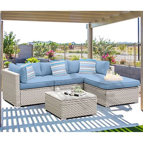 HOMPUS Outdoor Patio Furniture Sofa Set