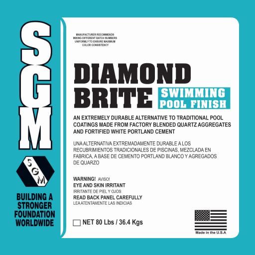 Diamond Brite Pool Plaster, ideal for new or reburished Pools.