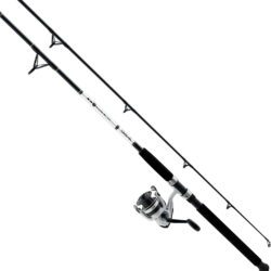 Daiwa D-Wave Fiberglass Spinning 2 piece Combo Rod and Reel