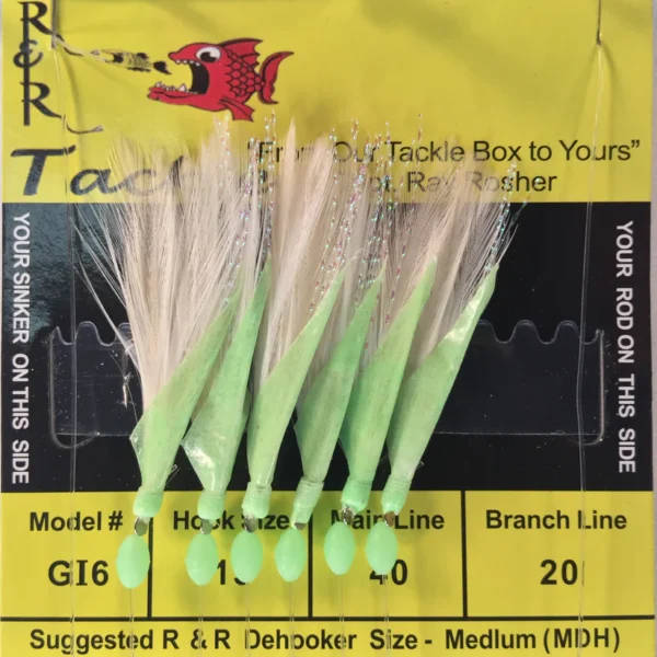 r&r Tackle Stong Hooks Tournament Grade g16 Artificial Bait/Fishing Rig/Lure