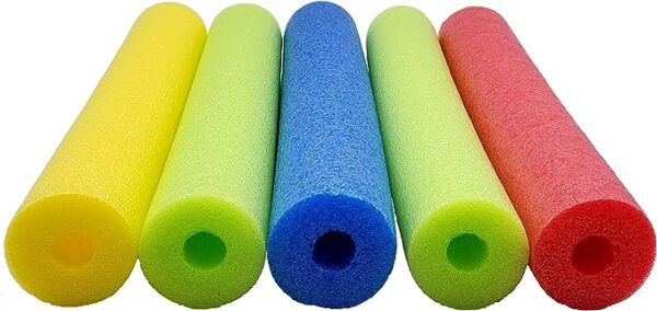 Pool Noodle, FixFind 5 Pack of 52 Inch Hollow Foam Pool Swim Noodle, Bright Foam Noodles for Swimming, Floating and Craft Projects