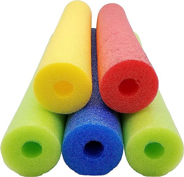 Pool Noodle, FixFind 5 Pack of 52 Inch Hollow Foam Pool Swim Noodle, Bright Foam Noodles for Swimming, Floating and Craft Projects