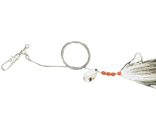 Fluke Spinner White Bucktail Fishing Rig