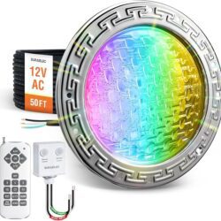 SURAIELEC LED Pool Lights Waterproof Color-Changing Pool Light with Remote